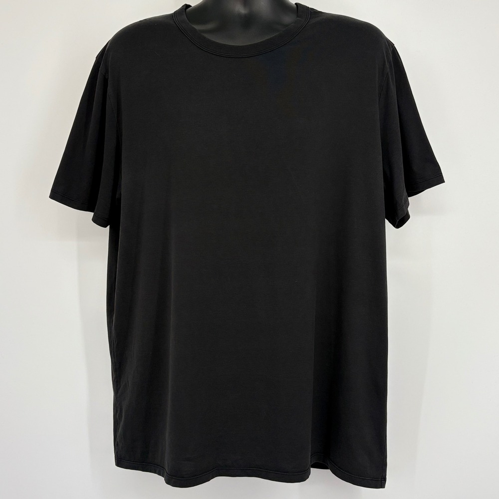 Lululemon Short Sleeve T-Shirt Mens XXL Black Pima Cotton Blend 5 Year Basic Tee